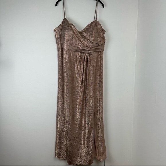 NW Woman Dresses & Skirts - NW Woman Dress Plus Size 18W Metallic Gold Hoco Wedding Guest Date Night Out
